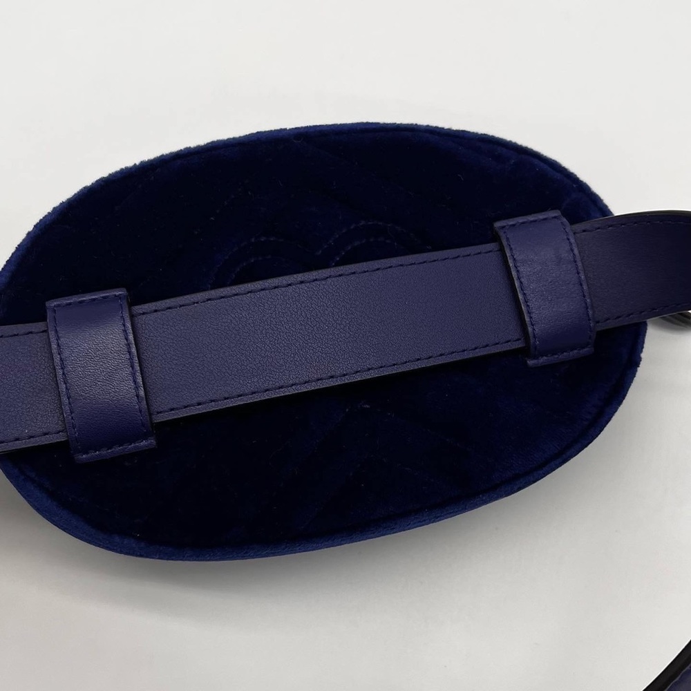 Authentic Gucci Marmont Blue Velvet belt bag - Picture 12 of 16